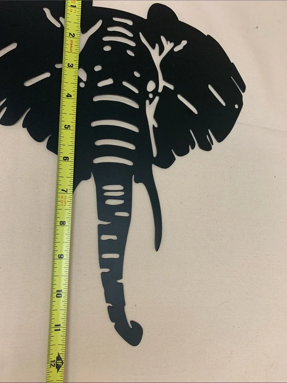Black Elephant Metal Wall Art - Modern Home Accent
